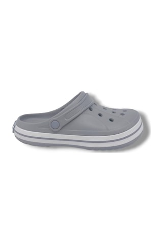 Zerhan Cflex 22233 Unisex Gri Beyaz Gri Sabo Terlik Sandalet Gri