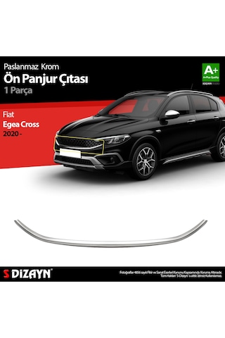 S-Dizayn  Fiat Egea Cross Krom Ön Panjur Çıtası 2020 Üzeri