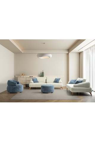 Arti Ahşap Ayaklı Mavi Berjer Mavi