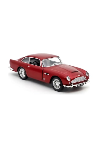 Kırmızı Aston Martin Db5 1:38 Ölçek Metal Çek Bırak Model Araba - Açılabilir Kapılar 13 Cm