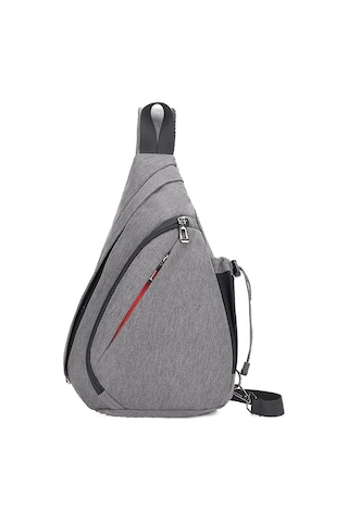Pratik Ve Şık Çapraz Askılı Spor Çanta - Hafif Ve Fonksiyonel Günlük Kullanım İçin Dijital Depolama Alanı Gri