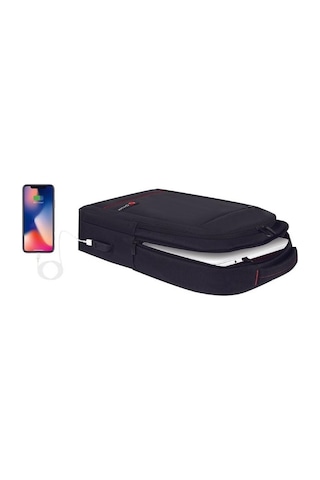 Mack Mcc-006 15.6" Office Usb Girişli Notebook Sırt Çantası Siyah