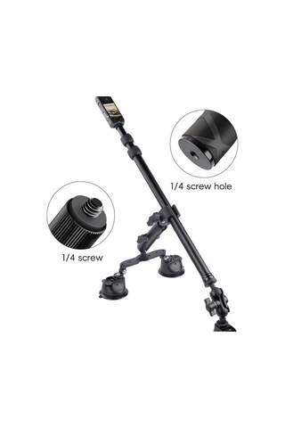 Prestigegoods Tek Ayaklı Araba Vantuz Montajlı Yengeç Kelepçeleri Siyah, Kullanışlı Montaj, Dayanıklı Malzemeler Siyah