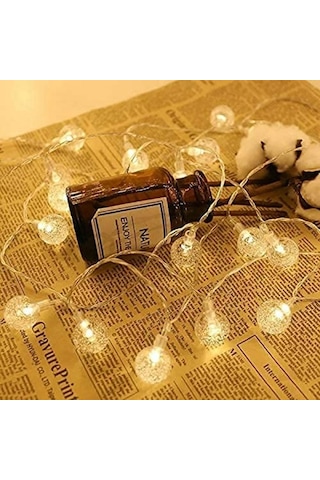 Crystal Warm Led Light Ball Gün Işığı Kristal Top Led Işık Yılbaşı Ağacı Işığı Sarı Noel Işığı 220 V Gün Işığı