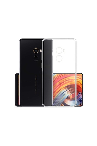 Kvy Xiaomi Mi Mix Kamera Korumalı Süper Silikon Kılıf Şeffaf