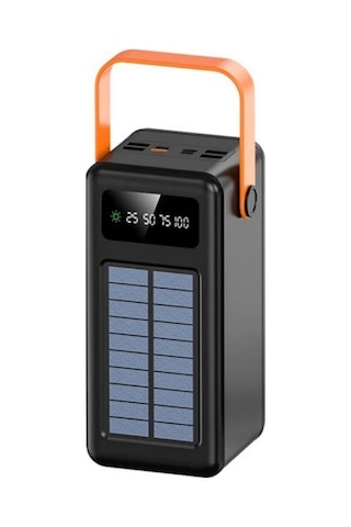 Polygold Pw-2080 80000 Mah Solar Powerbank Dahili 4 Kablolu Hızlı Şarj Cihazı Led Işıklı Dijital