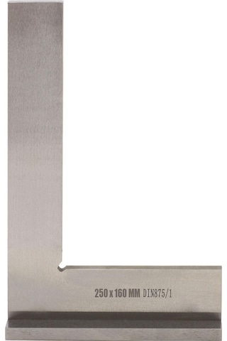 Gfb Şapkalı Gönye 250x160 mm DIN875/1 Çelik Gönye