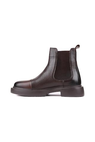 Shoetyle - Kahverengi Deri Erkek Chelsea Bot 250-080-920-kahverengi Kahverengi