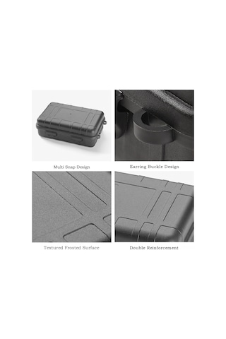 Aubyhe Siyah Dışarıda Kullanım Korumalı Depolama Kutusu - Su Geçirmez Ve Darbeye Dayanıklı, Pp Malzeme, 185x115x60mm