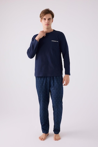Arnetta 3146 Erkek Mornig Vibes Lacivert Uzun Kol Pijama Takım 001