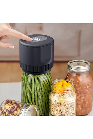 Didadodo Elektrikli Vakumlu Kavanoz Mühürleme Makinesi - Taşınabilir Şarjlı Gıda Saklama Cihazı Beyaz Beyaz