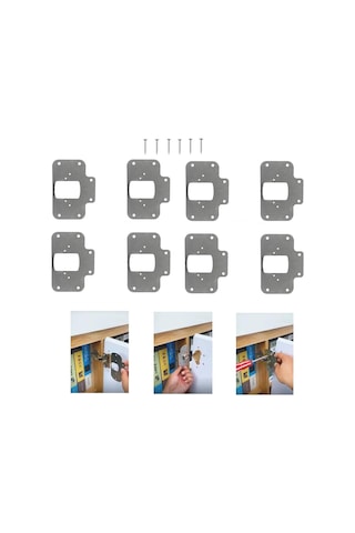 8 Adet Dolap Menteşe Tamir Sacı Seti