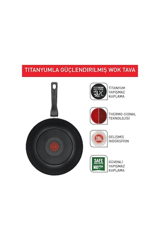 Tefal Titanium Force 28 Cm Wok Tava Siyah