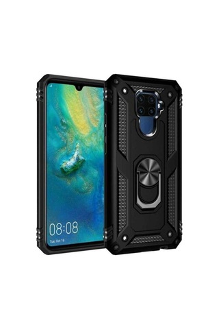 Huawei Mate 30 Lite Kılıf Zore Vega Kapak Siyah