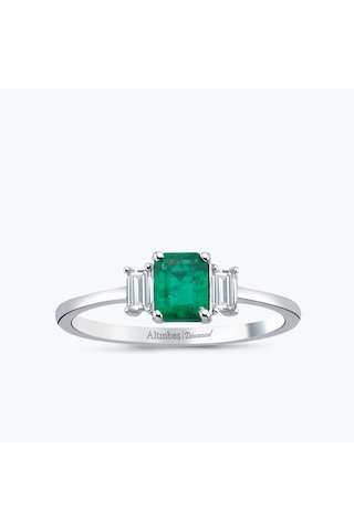 Altınbaş Pırlanta Zümrüt Emerald Kesim Yüzük Mkm109z-14k