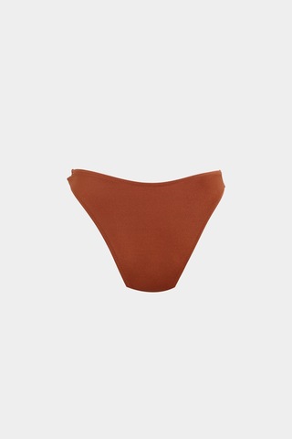 Açelyaokcu Premium Burgu Kenarlı Detaylı Frıgg Fit Kadın Bikini Altı Kiremit