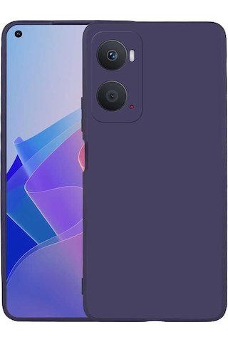 Ekılıf - Oppo A96 4g Uyumlu - Kılıf Mat Soft Premier Silikon Kapak - Lacivert