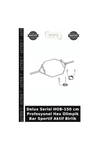 Delux Serisi Hob-150 Cm Profesyonel Hex Olimpik Bar Sportif Aktif Birlik
