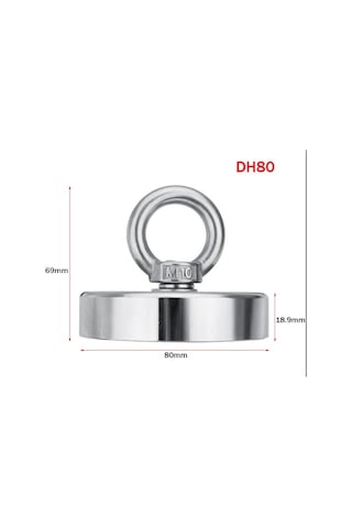 Magnet Fishing Neodyum Pot Mıknatıs, Çap 80Mm, Kurtarma Mıknatısı