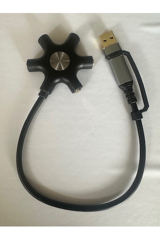 5 Çıkışlı Usb Ses Kartı 5 Port Usb Ses Kartı