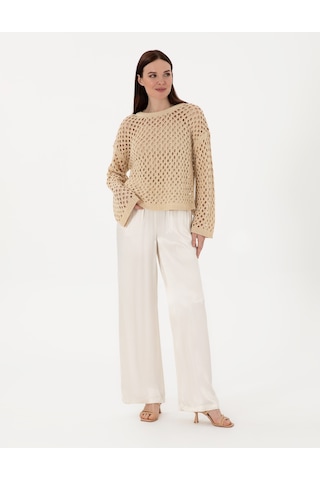 Pierre Cardin Kadın Ekru Pantolon Kanvas-chino 50301267-vr019 Ekru