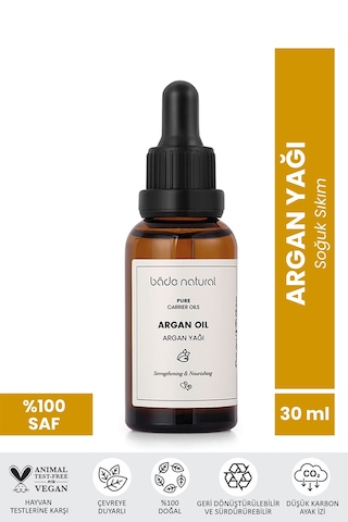 Bade Natural Soğuk Sıkım Argan Yağı 30 ML