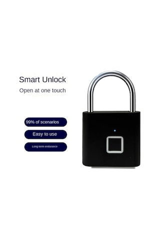 Fastbuy Elektronik Parmak İzi Kilidi, Parmak İzi İle Kilit, Siyah, Yüksek Güvenlik