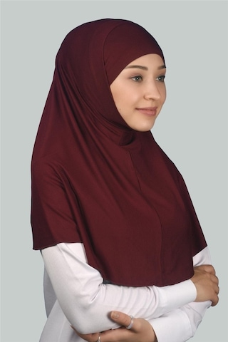 Altobeh İkili Set Pratik Eşarp Hazır Türban Ve Hijab Tesettür Bonesi Bordo