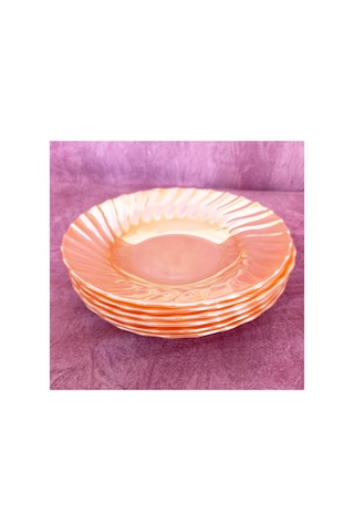Anchor Hocking 1980 Madeni Usa ,antika Sarı Fincan Takımı 6 Adet ,yemek Tabağı Takımı 6 Adet ,kase Takımı 6 Adet 3 Lü Set 18 Parca Sarı