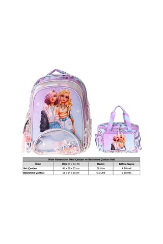 Wow Generation Friends İkili Okul Çanta Seti - Pembe Friends Baskılı Kız Çocuk Setwg-w6054b