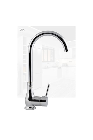 Ağır Gövde Rustik Mutfak Eviye Bataryası Krom Lavabo Delta Musluk Garanti Krom