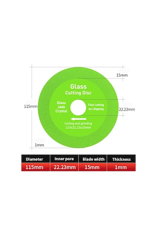 Vkemall Cam, Seramik, Jade Ve Kristal Kesim İçin 100mm Diamantlı İnce Testere Bladesı - Kırılma Olmayan 3 Adet 1mm Kalınlıkta Kesici Diskler