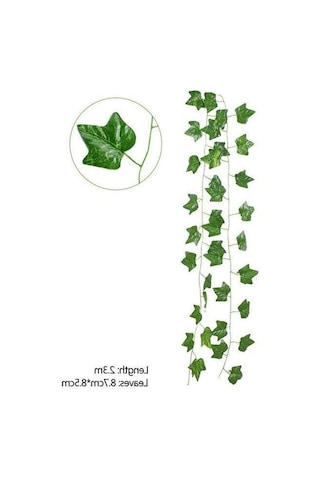 Yapay Sarmaşık Çiçek Dekoru, Üçgen Yapraklı, 230 Cm Uzunluk 41bordocipsobeyaz