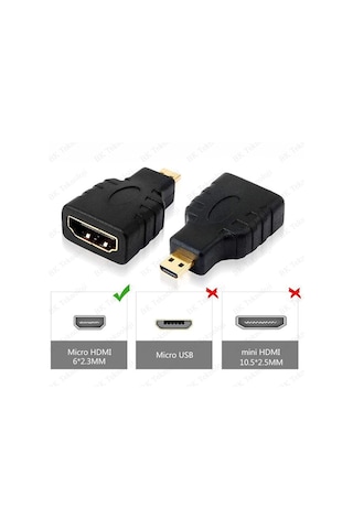 Micro Hdmı To Hdmı Tablet Kamera Dönüştürücü Adaptör