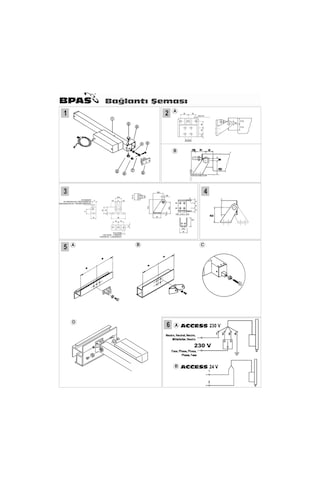 Twin Access 17 24 V. Açkı Mekanizması 55 Cm Açılır
