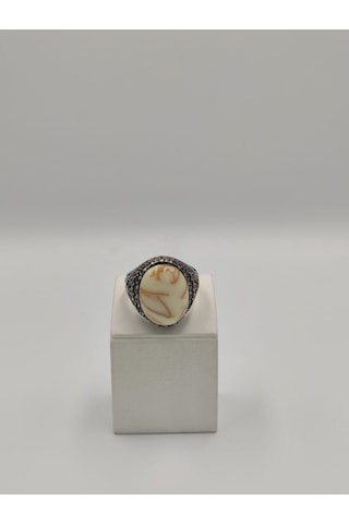 Bilardo Topu Yan Kolları Mikro Taşlı 925 Ayar Gümüş Erkek 25 Mm Y