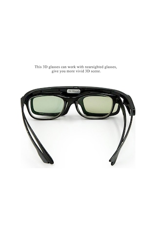 Xindoker Gl1800 Aktif Şuter 3d Gözlük - Dlp Projeksiyoncular İçin Dlp-lınk Senkronizasyonu, 40 Saat Pil Ömrü, Siyah