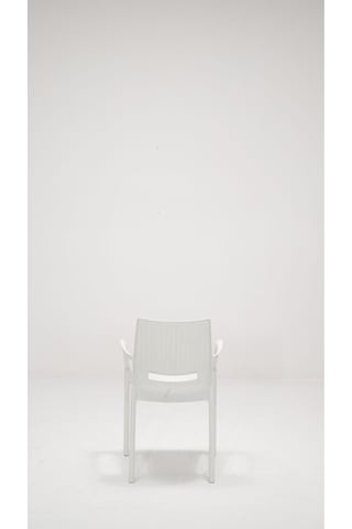 2 Adet Rattan Lüx Beyaz Sandalye / Balkon-Bahçe-Teras Beyaz