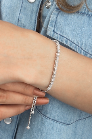 925 Ayar Gümüş Pırlanta Tasarımı Asansörlü Bileklik