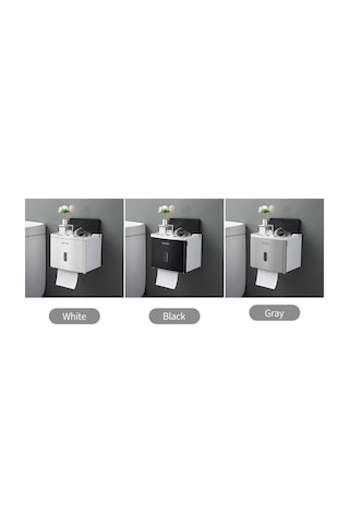 Suofeng Gri Modern Duşakabin Kağıt Dispenseri - Abs Malzeme, Seffaf Pencere, Yay Kilit Ve Zımba Sahnesi - Zımba İle Kolay Kurulum