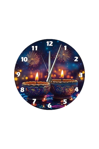 Ti-play Romantik Bir Gece 30x30cm Akrilik Dekoratif Modern Duvar Saati ÇOk Renkli