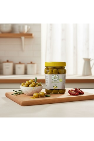 Egelya Akhisar Domat Kırma Yeşil Zeytin 500 G Düşük Acılık, Dengeli Tuzlu