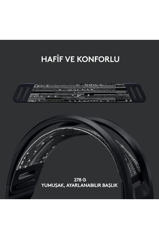 G733 Lıghtspeed Kablosuz Kulak Üstü Oyuncu Kulaklığı, Lıghtsync Rgb, Blue Voice Mikrofon, Askılı Kafa Bandı, Pro