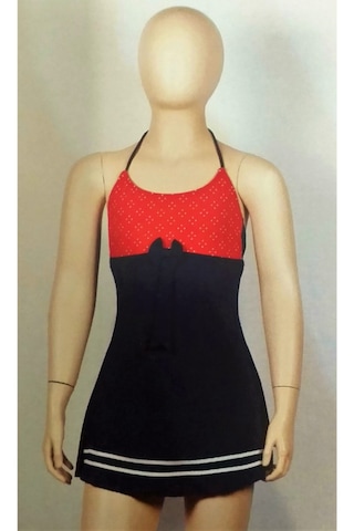 Sunsurf Boyundan Bağlamalı Elbise Mayo Lacivert