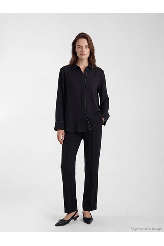 Lcw Grace Siyah Regular Fit Kadın Gömlek