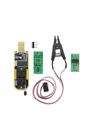 CH341A 24 25 Serisi BIOS USB Programcı Modülü & 93CXX / 25CXX / 24CXX İçin SOIC8 SOP8 Test Klipsi