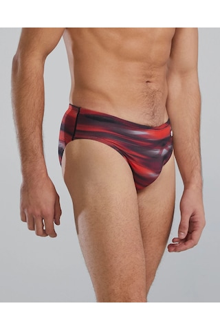 Tyr Durafast Lite Erkek Brief Mayo - Techno Wave Kırmızı - Siyah