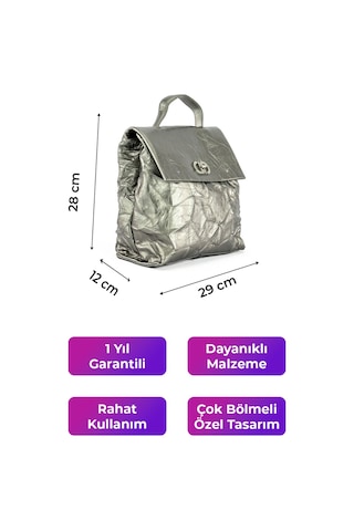 Kriste Bell Kadın Sırt Çanta Kurşun 26494 Gri