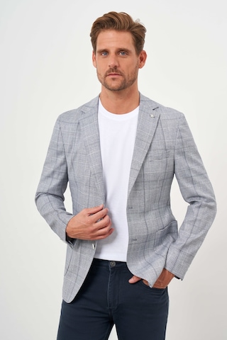 Morven Erkek Lacivert Dokuma Slim Fit Torba Cep Mono Yaka Spor Ceket 24ys002007200 Lacivert