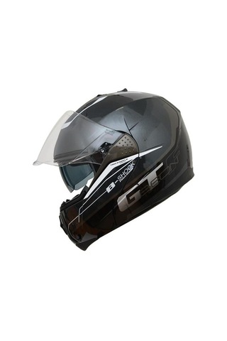 Beon B700 B-Shock Çene Açılır Vizörlü Kask Gri - Siyah